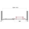 Дверь в проём BELBAGNO UNO-BF-1-140-P-Cr