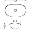 Раковина 60,5x36 см BELBAGNO BB1404
