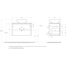 Тумба Bianco Opaco 80 см BELBAGNO KRAFT KRAFT80BO-KEPMCO-1077-SET